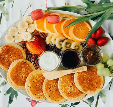 a tasty bakerly pancake platter | bakerly