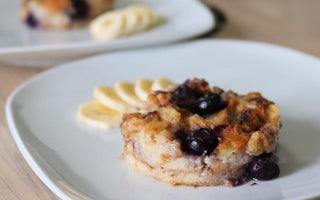 banana and blueberries brioche pudding | bakerly