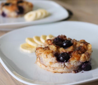 banana and blueberries brioche pudding | bakerly