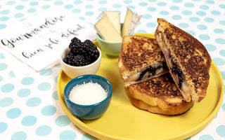 blackberry grilled cheese sliced brioche sandwich | bakerly