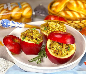 brioche rolls stuffing-stuffed red apples | bakerly