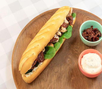 chicken-caesar soft brioche baguette sandwich | bakerly