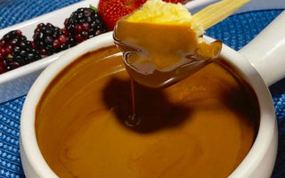 chocolate fondue with soft brioche baguette | bakerly