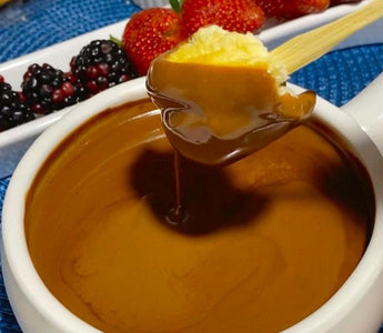 chocolate fondue with soft brioche baguette | bakerly