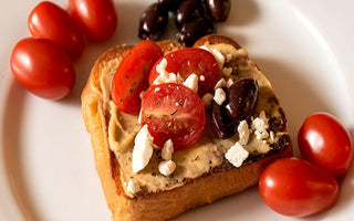 egg-hummus hand braided brioche toast | bakerly
