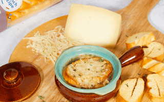 French Onion Soup with Bakerly Soft Brioche Baguette | bakerly