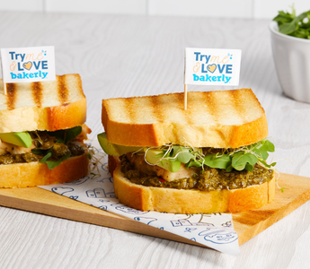 grilled pesto chicken sandwich on sliced brioche | bakerly