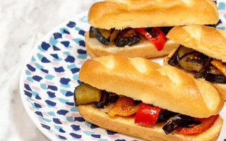 grilled veggie brioche rolls entrées | bakerly