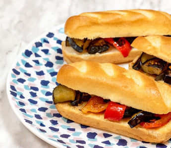 grilled veggie brioche rolls entrées | bakerly