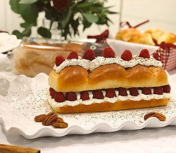 raspberry & cream hand braided brioche | bakerly