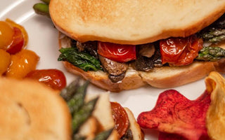 roasted vegetables grilled cheese sandwich | bakerly