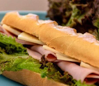 soft brioche baguette ham & cheese | bakerly