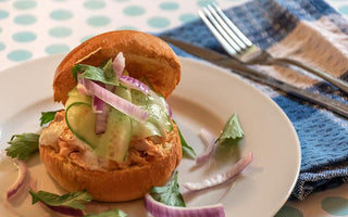 the French brioche salmon burger | bakerly