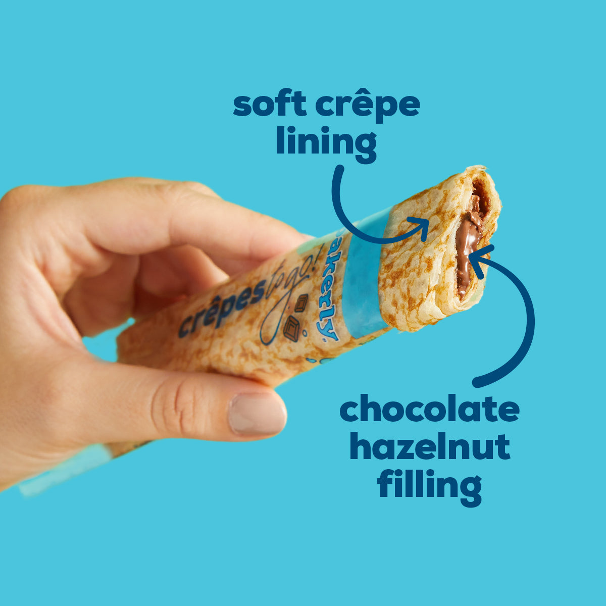 bakerly chocolate hazelnut crêpes to-go!