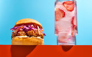 Korean Fried Chicken Sandwich with Sriracha Bun