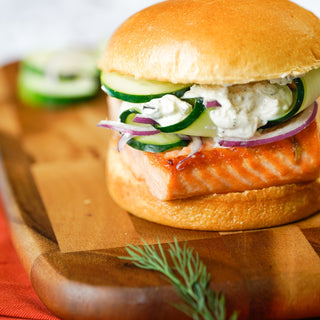 French Salmon Burgers