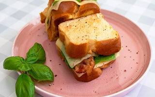 bacon-spinach hand braided grilled cheese sandwich | bakerly