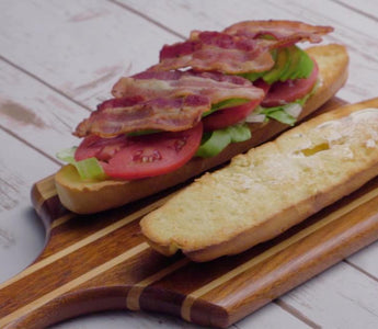 BLT on soft French brioche baguette | bakerly