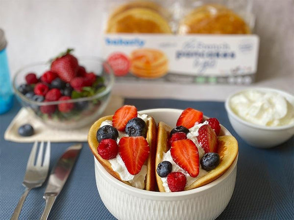 French pancakes to-go fruit tacos