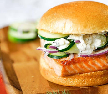 French salmon brioche burger | bakerly