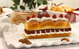 raspberry & cream hand braided brioche | bakerly