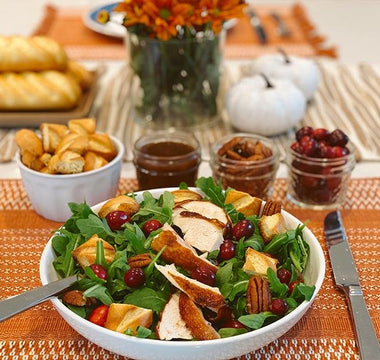 Thanksgiving leftover salad with soft brioche baguette croutons | bakerly