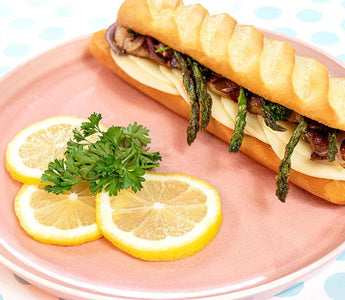 zesty grilled asparagus soft brioche sandwich | bakerly