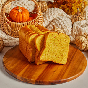 the sliced pumpkin spice brioche